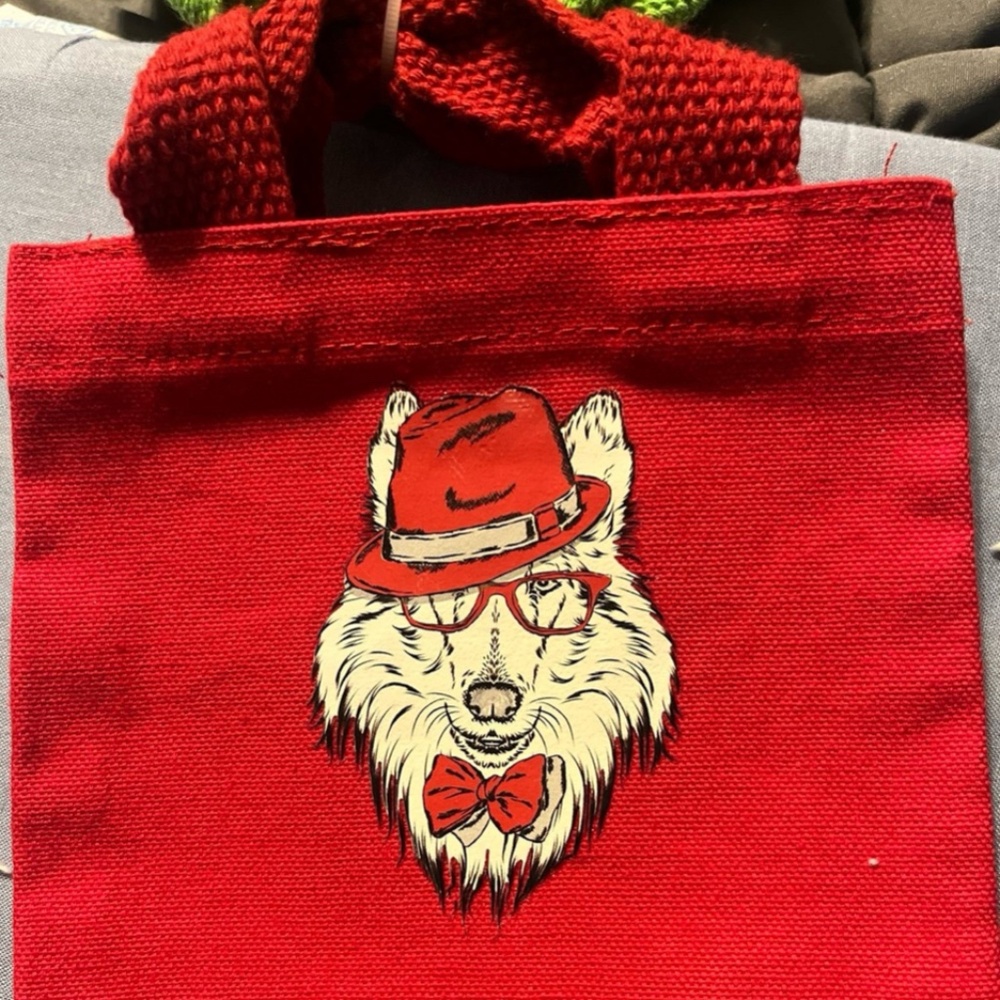 Custom made mini canvas tote bag